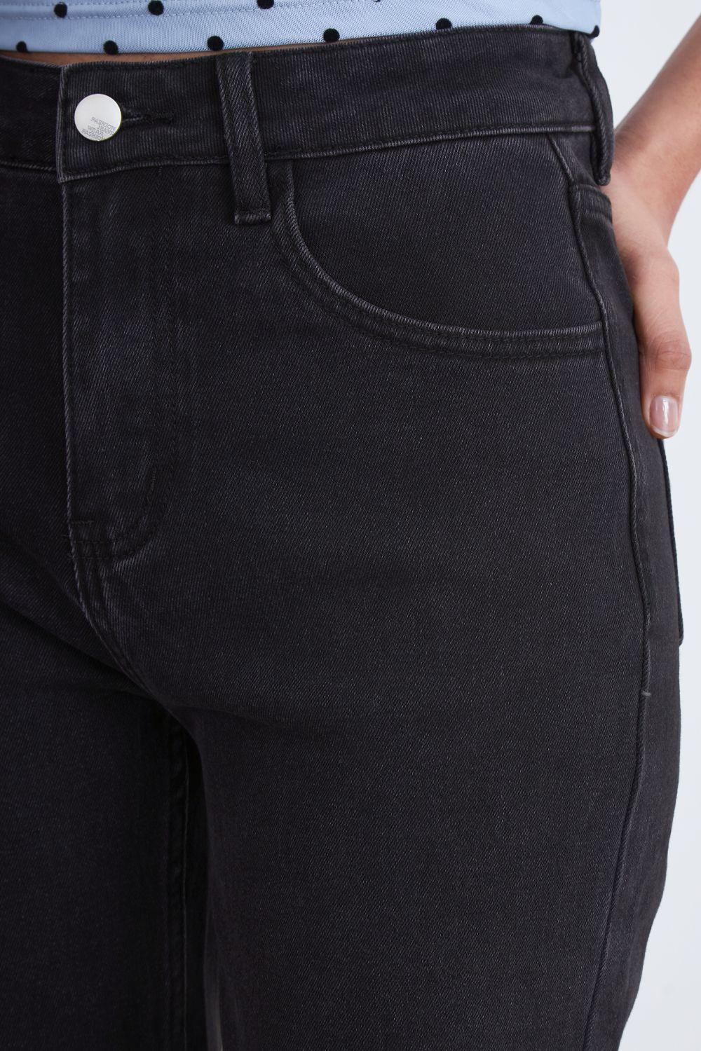 Jeans Básico Recto Negro Nicopoly-5