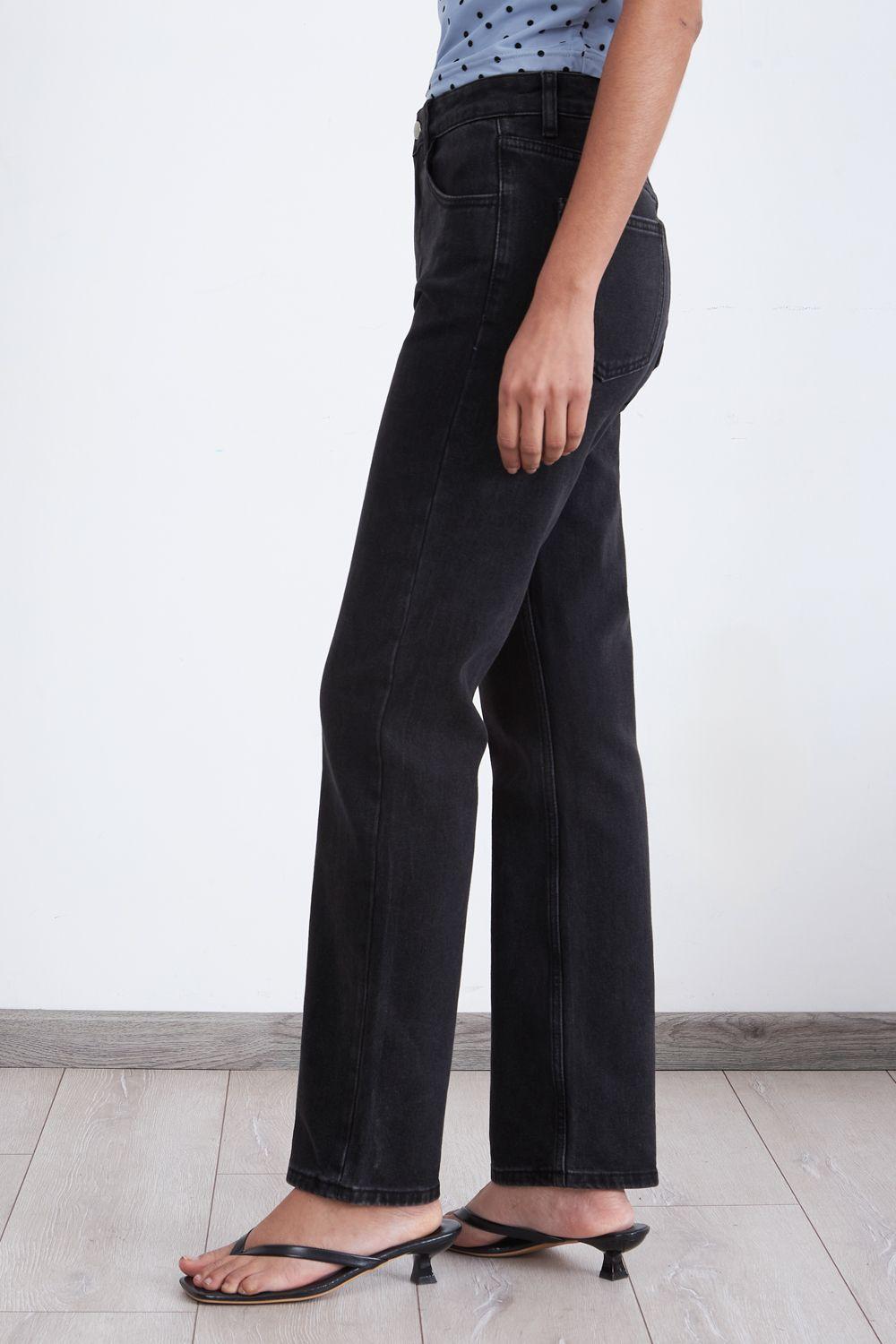 Jeans Básico Recto Negro Nicopoly-2