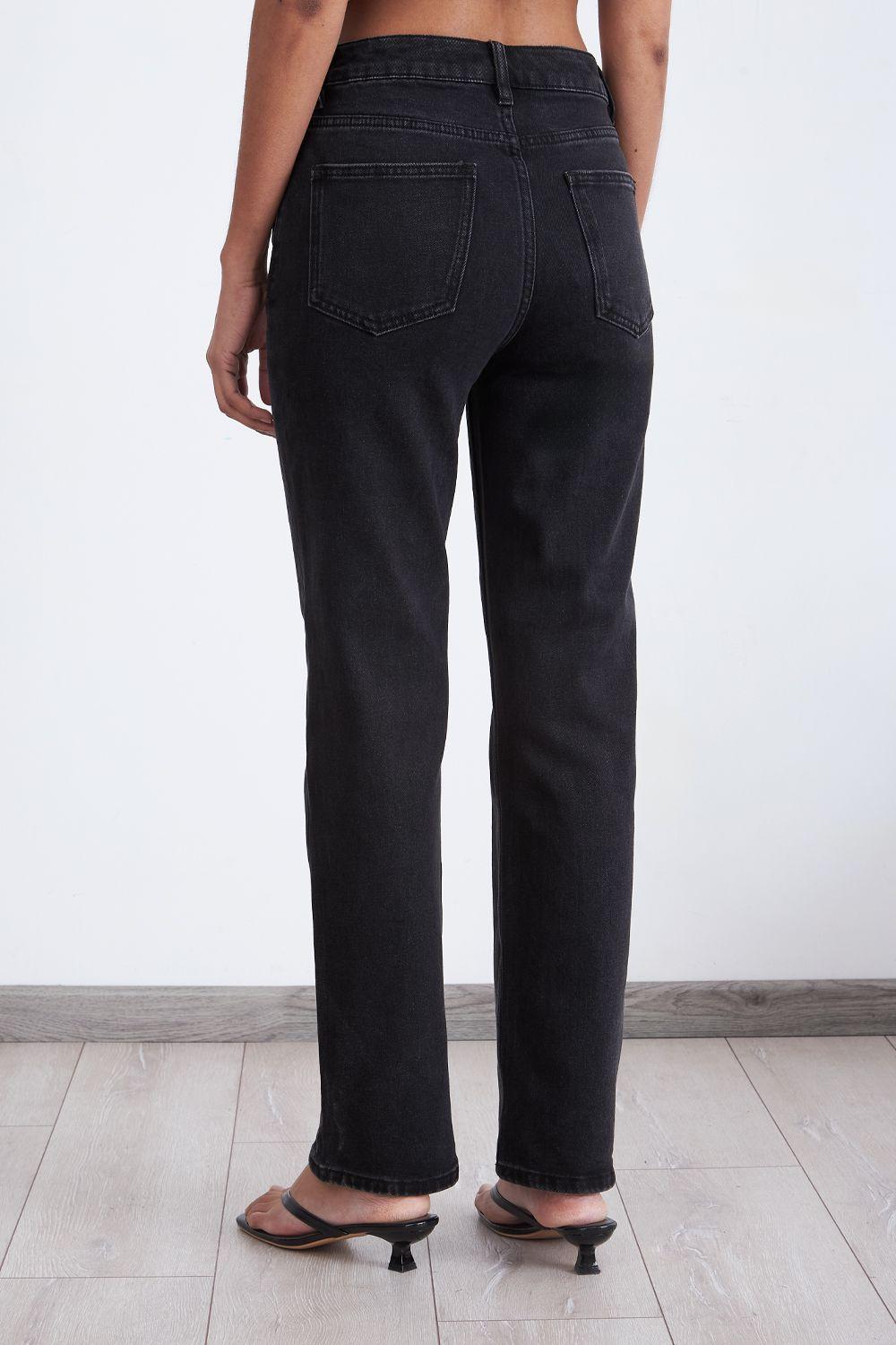 Jeans Básico Recto Negro Nicopoly-3