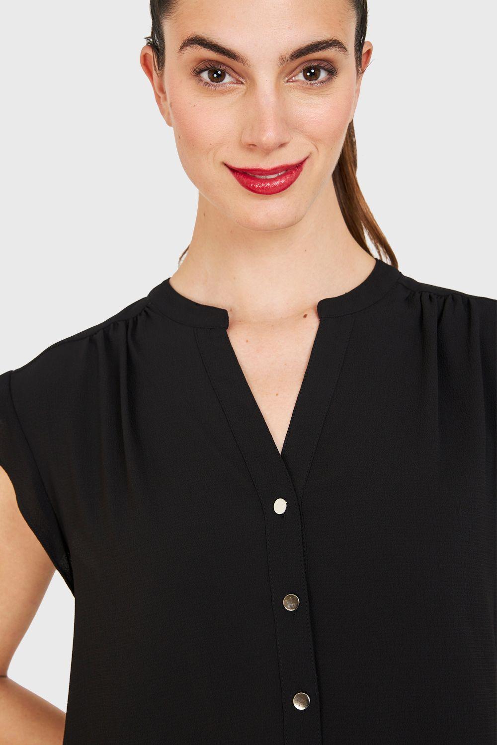 Blusa Vuelos Hombros Negro Nicopoly-5