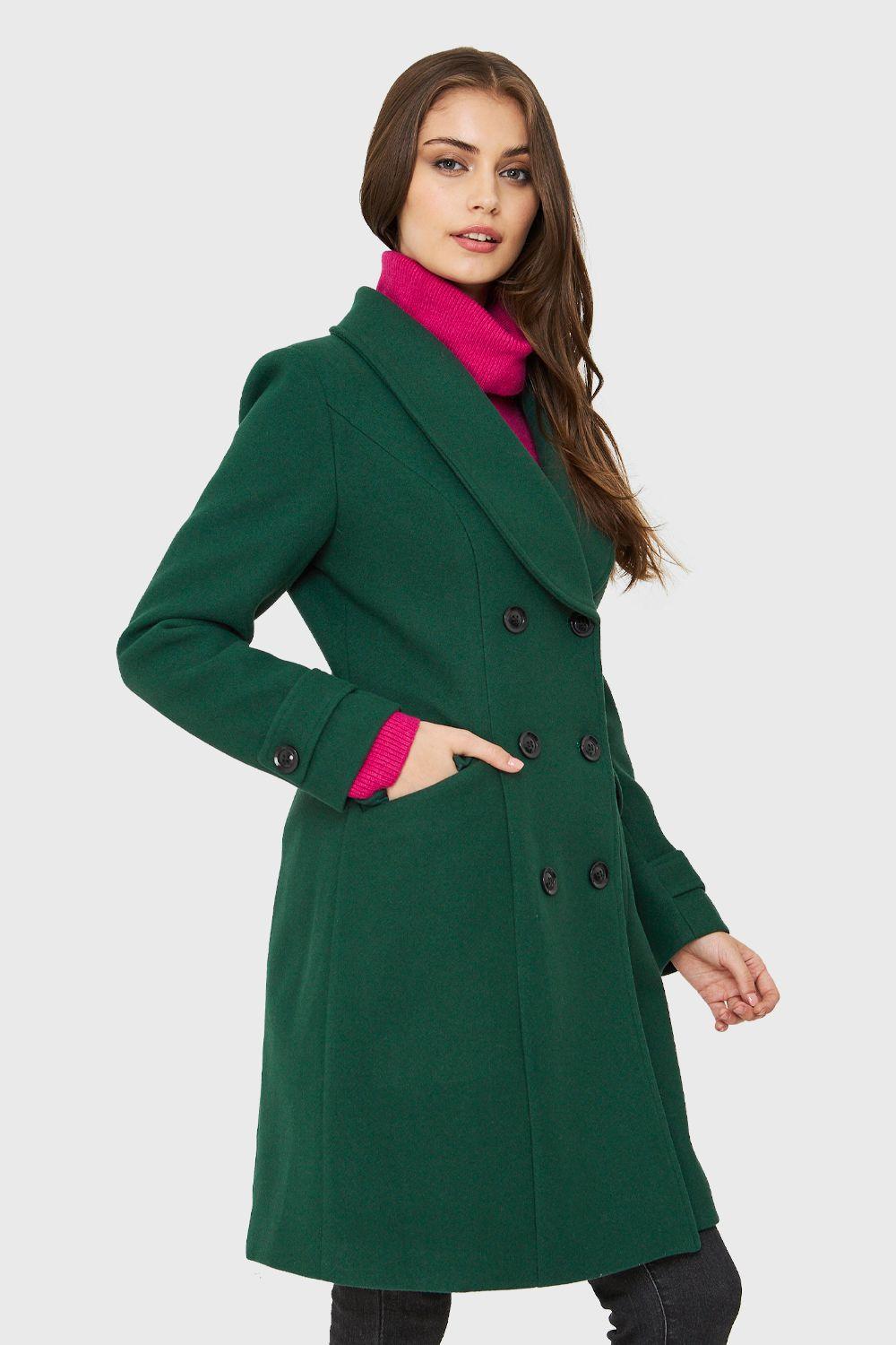 Abrigo Seis Botones Verde Nicopoly-2