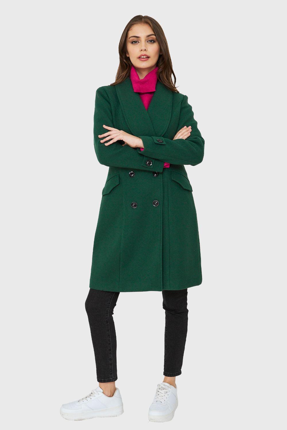 Abrigo Seis Botones Verde Nicopoly-1