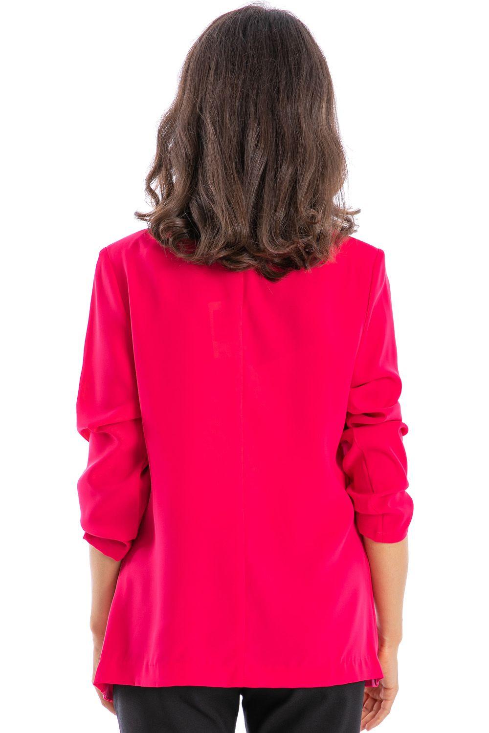 Blazer Solapa Larga Fucsia Nicopoly-2