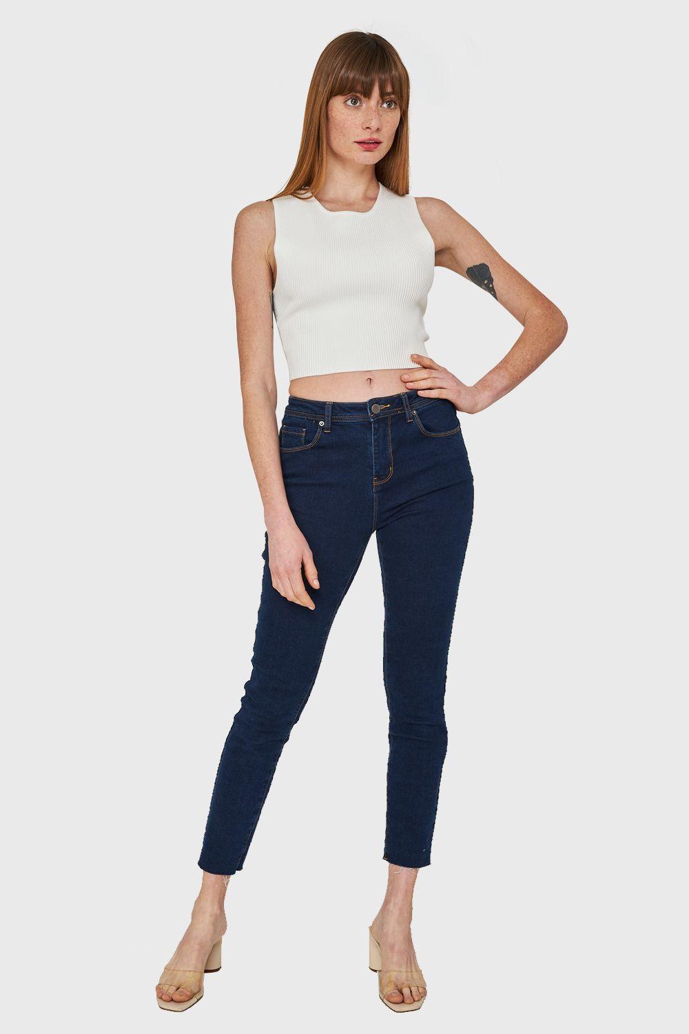 Crop Top Acanalado Blaco Nicopoly-1