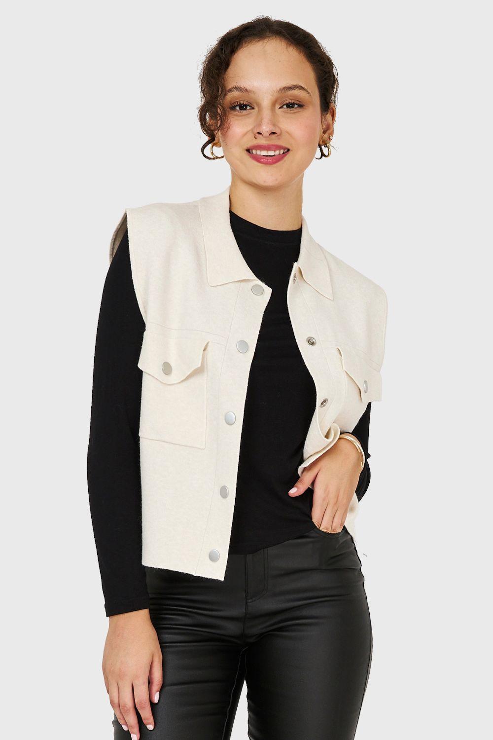 Sweater Gilet Blanco Nicopoly-0