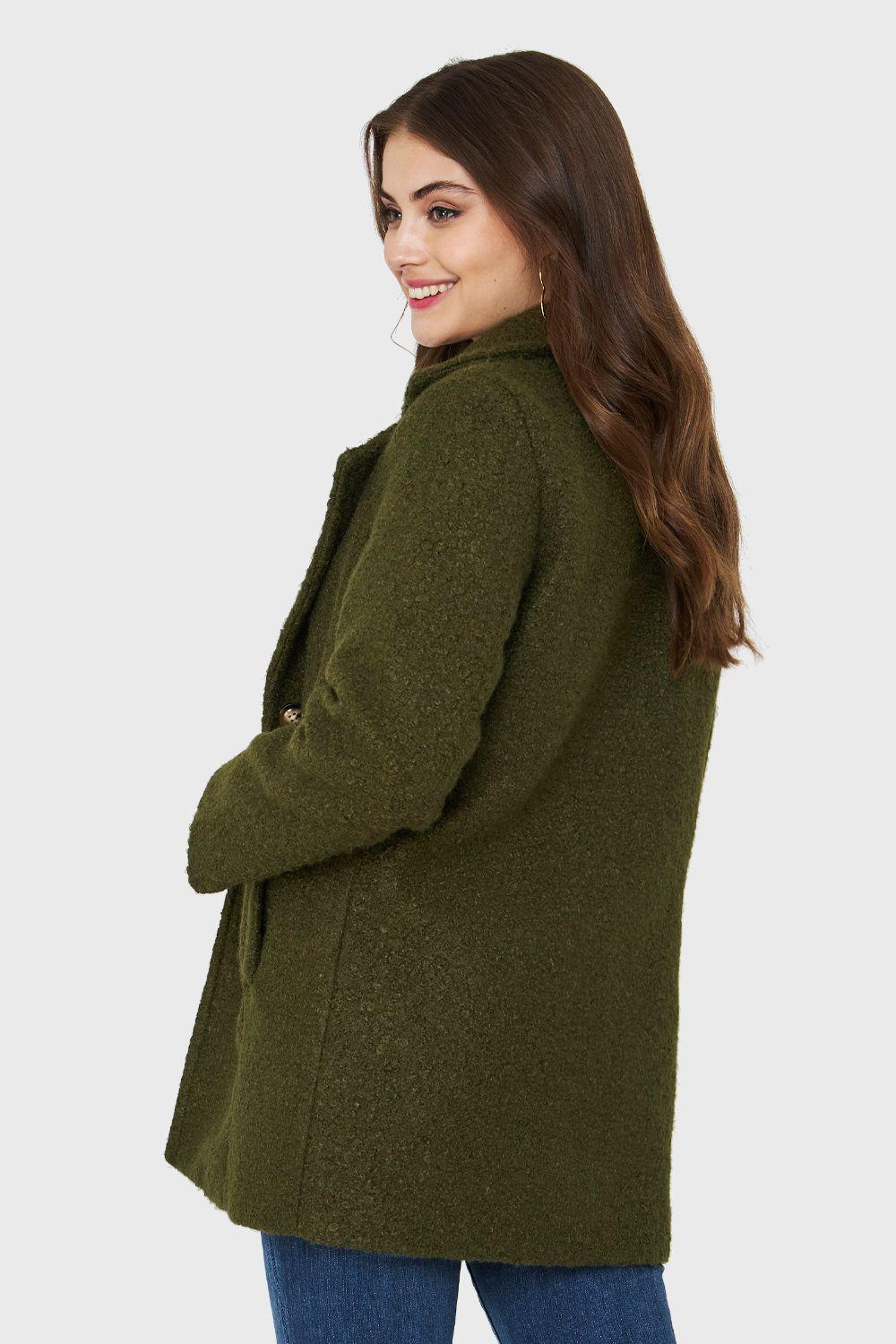 Abrigo Básico Dos Botones Oliva Nicopoly-3