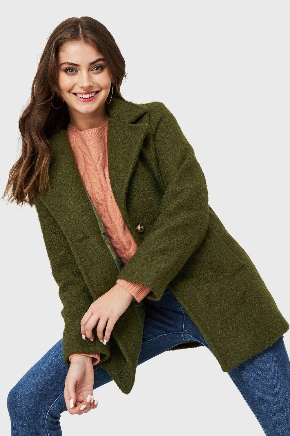 Abrigo Básico Dos Botones Oliva Nicopoly-4