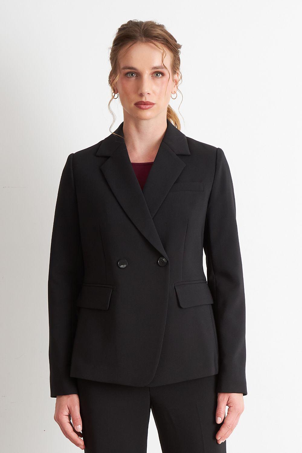 Blazer Sastrero Dos Botones Negro Nicopoly-4