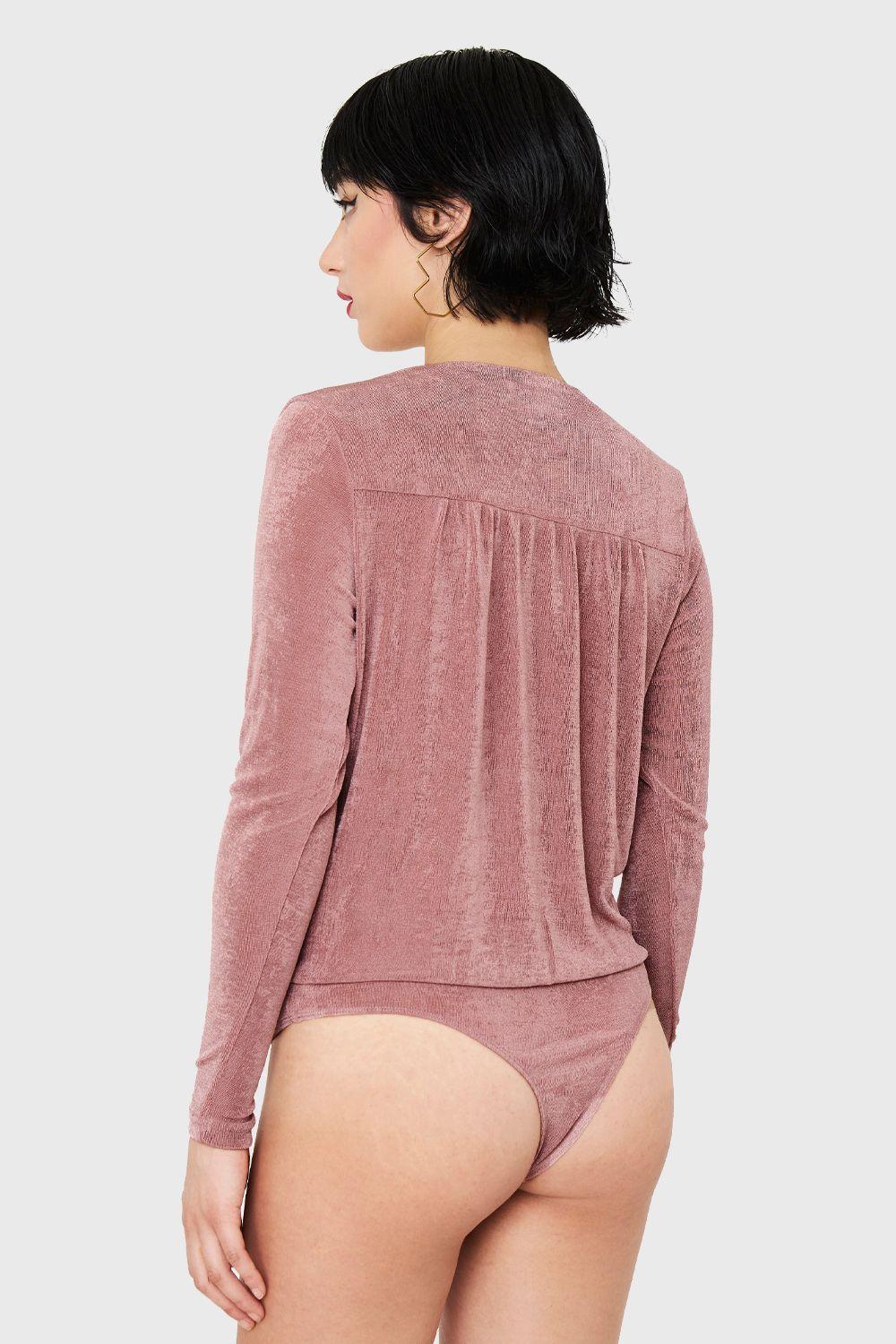 Body Escote Cruzado Elasticado Malva Nicopoly-3