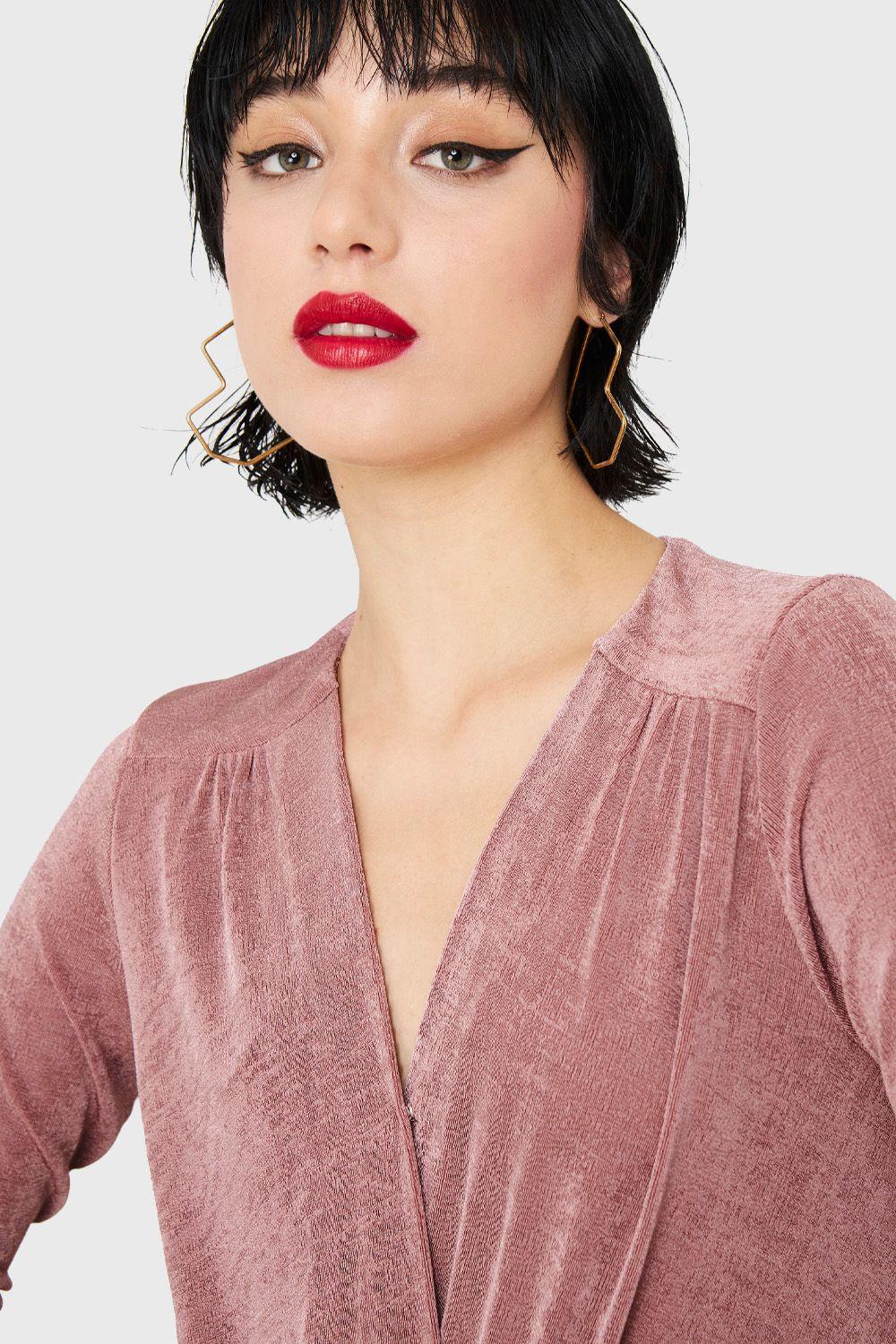 Body Escote Cruzado Elasticado Malva Nicopoly-5