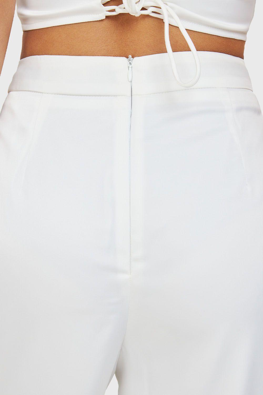 Pantalón Tipo Satín Blanco Nicopoly-5