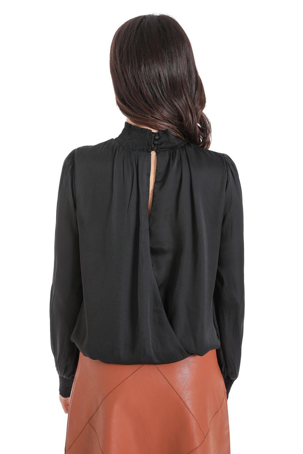 Blusa Escote Cruzado Espalda Negro Nicopoly-2