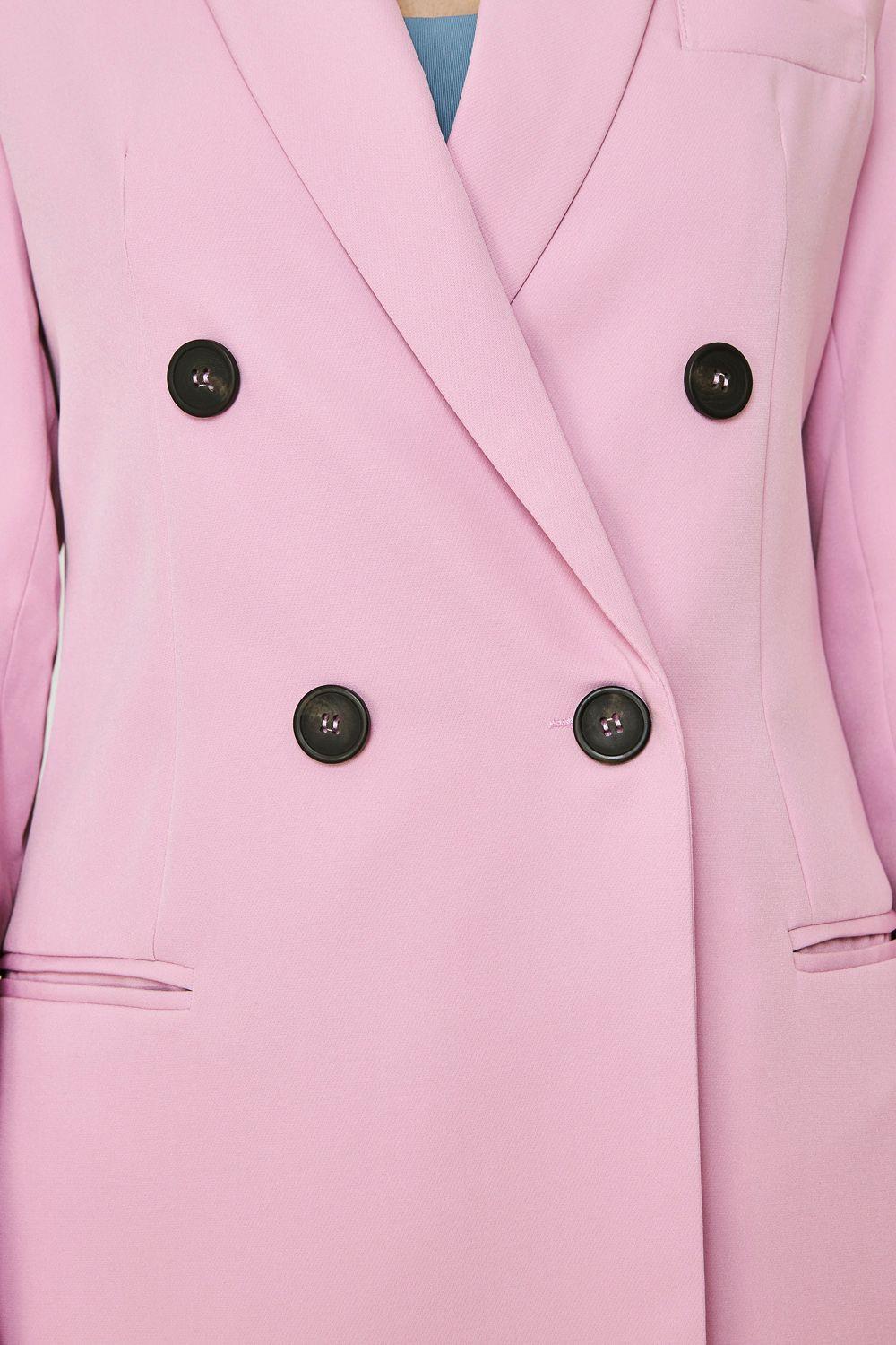 Blazer Largo Cuatro Botones Malva Nicopoly-5