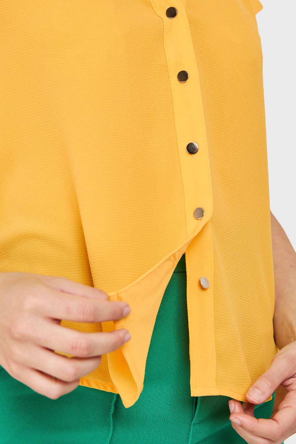 Blusa Vuelos Hombros Amarillo Nicopoly-5