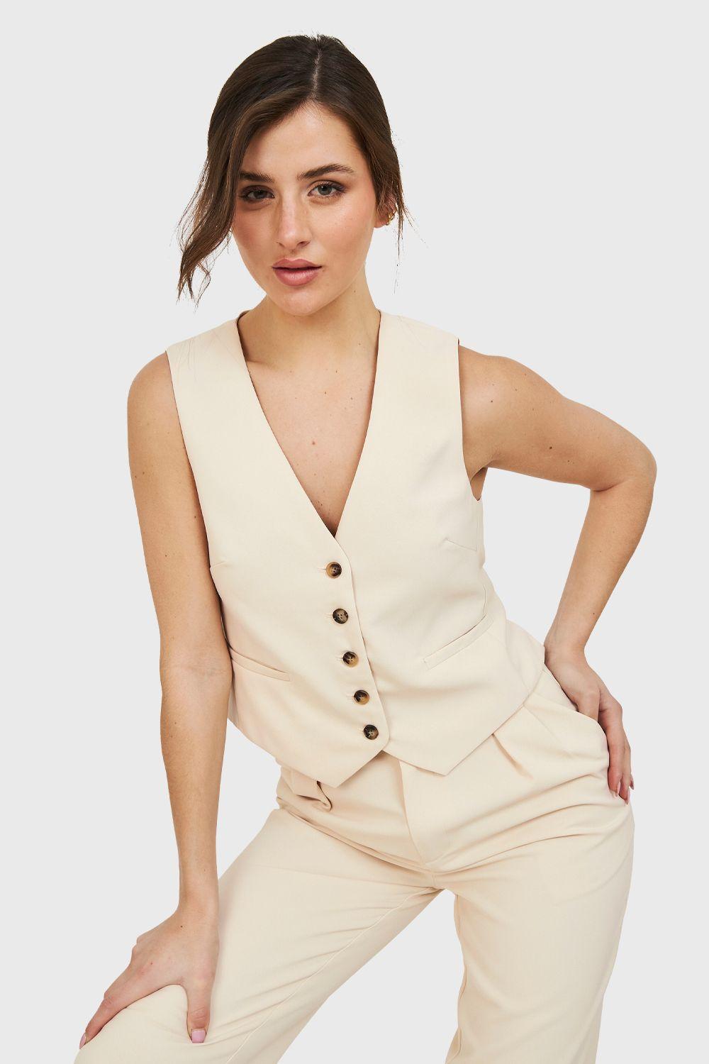 Gilet Lazo Ajustable Beige Nicopoly-0