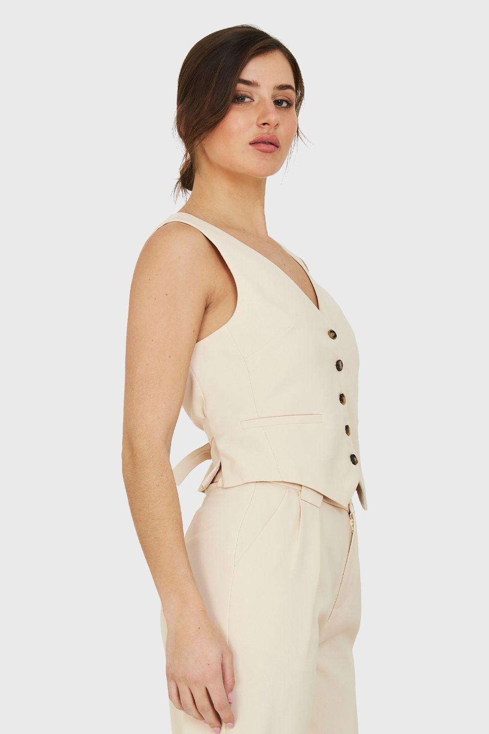 Gilet Lazo Ajustable Beige Nicopoly-2