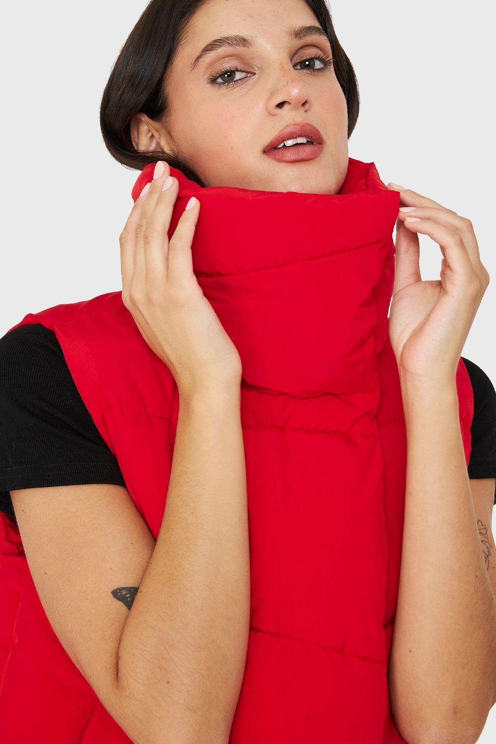 Parka Sin Mangas Imán Cuello Rojo Nicopoly-5