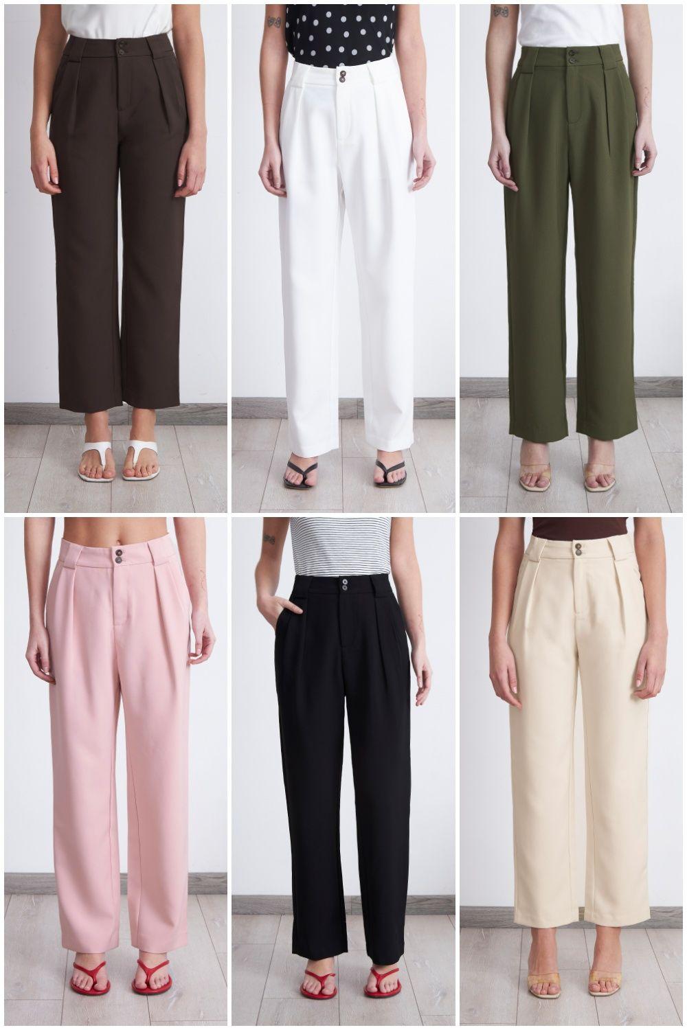 Pantalón Recto Con Pinza Blanco Nicopoly-4