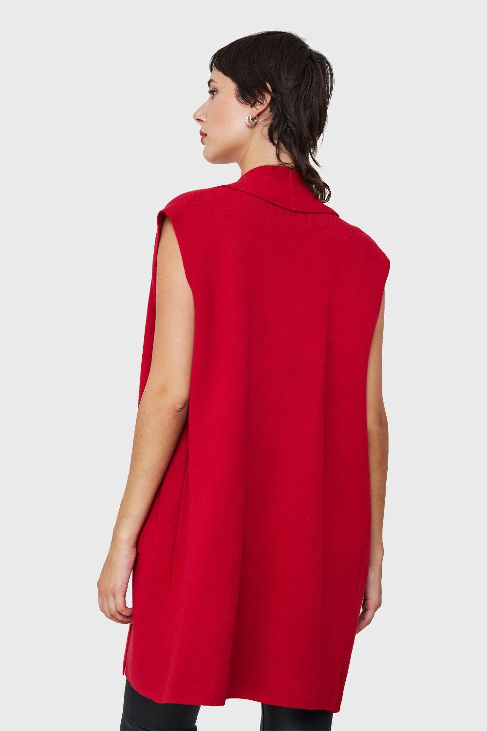 Tapado Tipo Tejido Sin Mangas Rojo Nicopoly-3