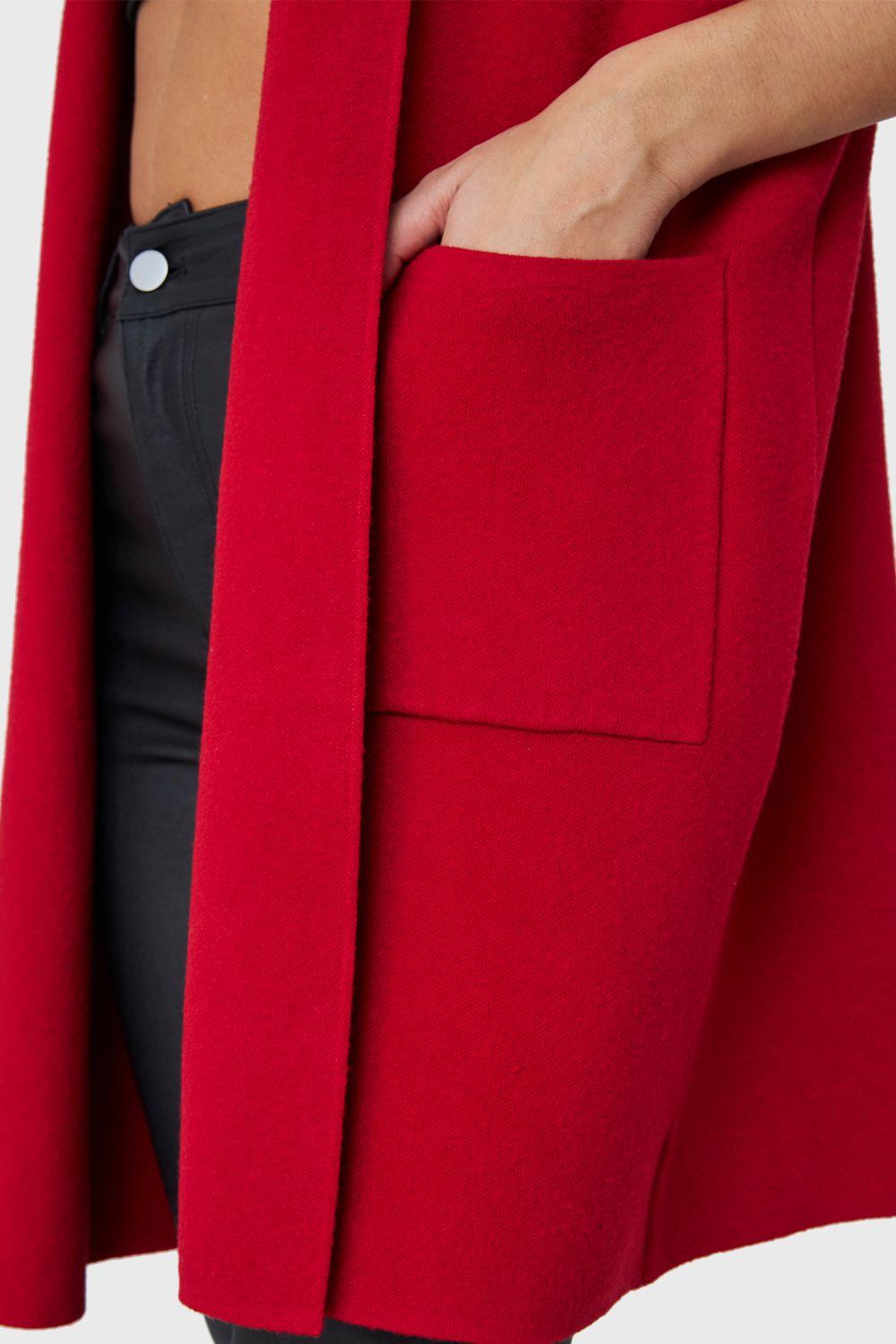 Tapado Tipo Tejido Sin Mangas Rojo Nicopoly-5