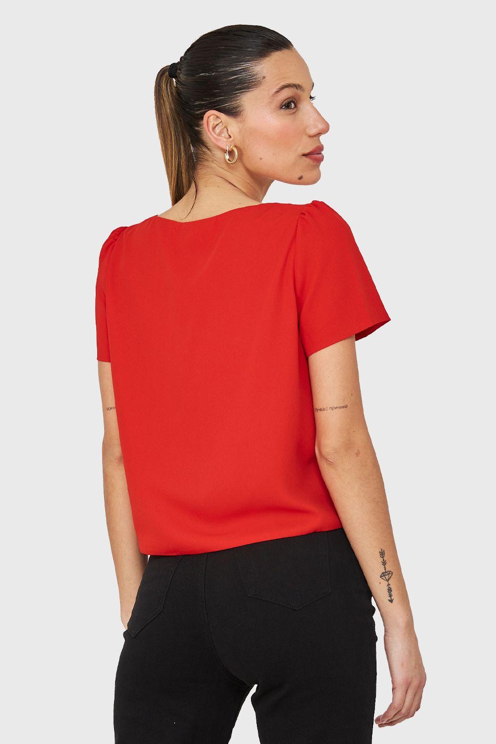Blusa Tipo Gasa Rojo Nicopoly-3