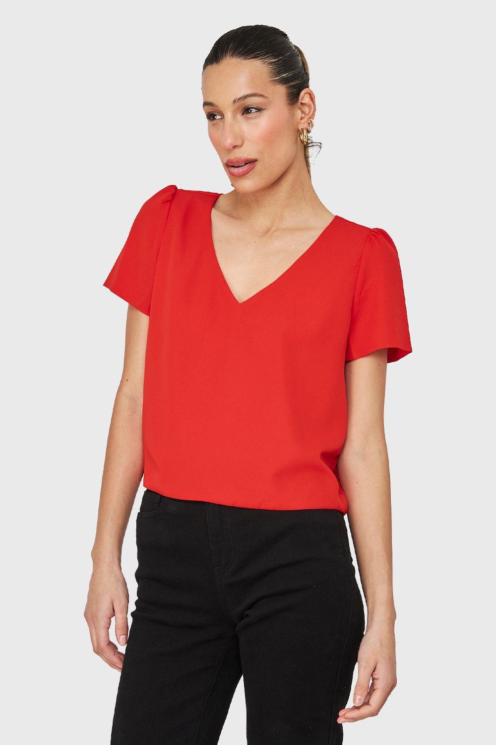 Blusa Tipo Gasa Rojo Nicopoly-4