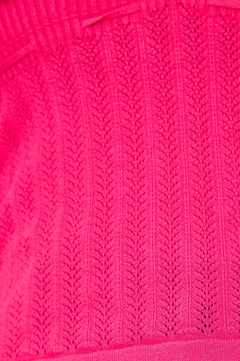 Polera Tipo Tejida Con Cinta Fucsia Nicopoly-5