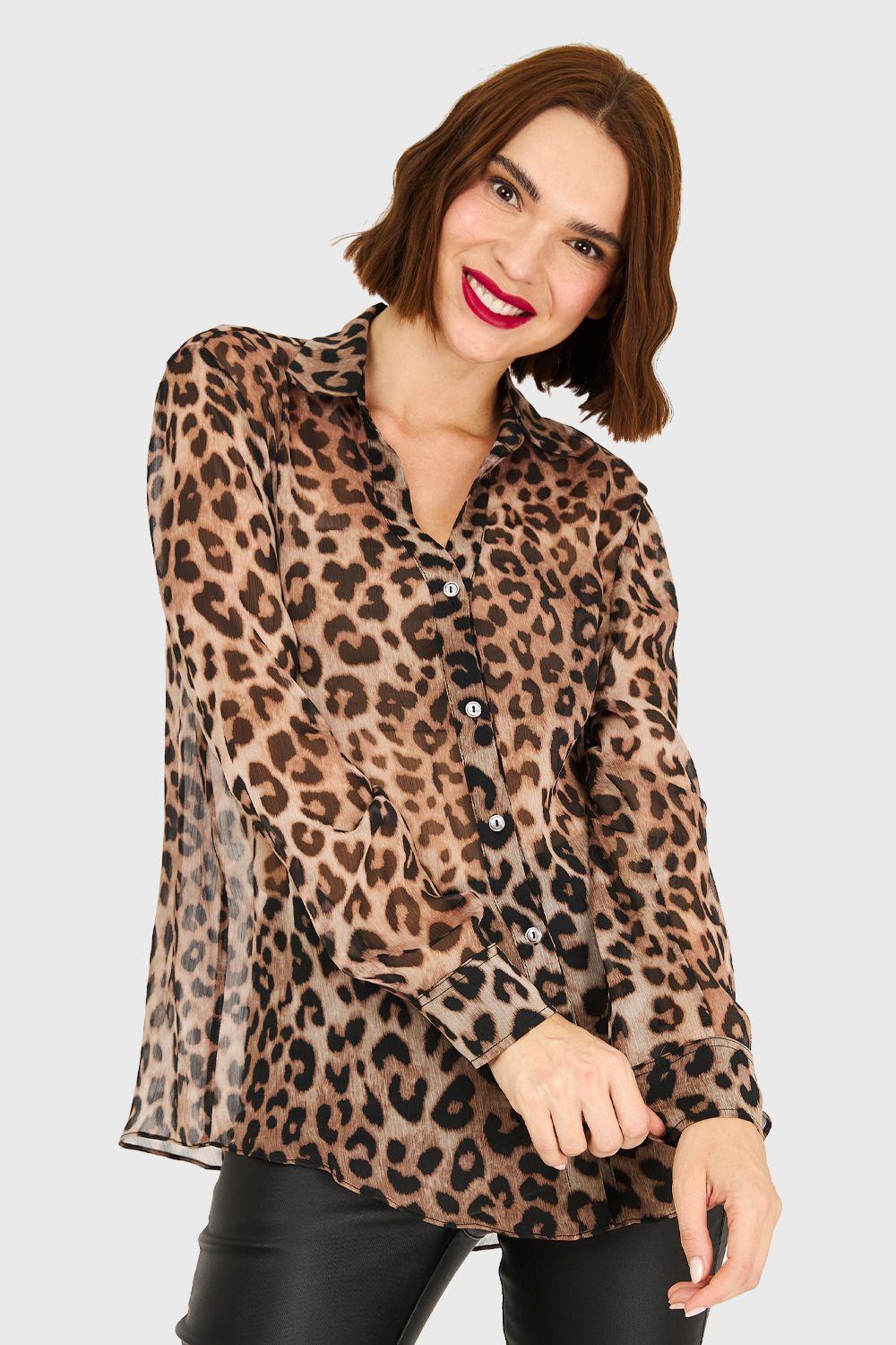 Blusa Leopardo Café Nicopoly-0