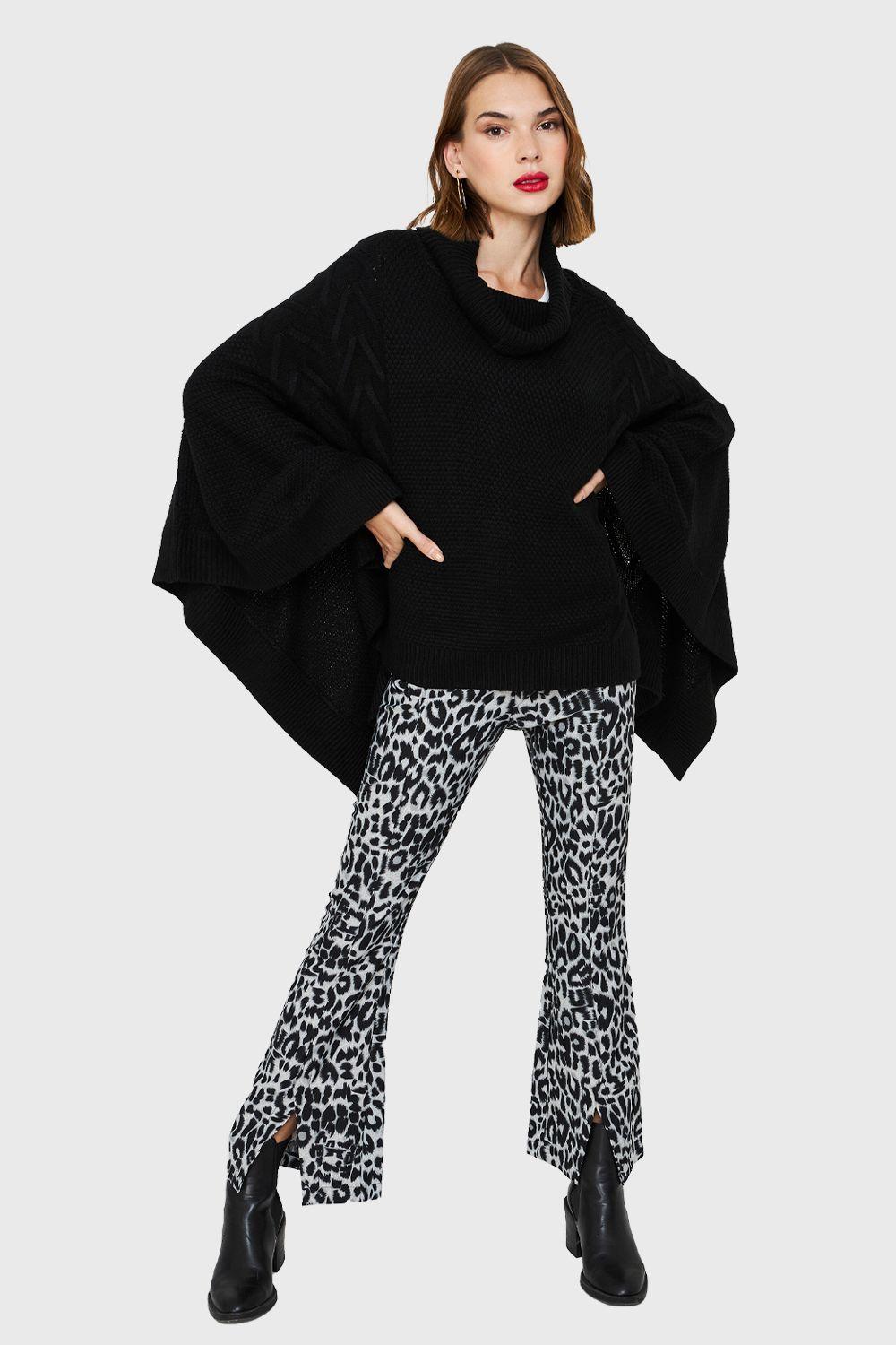 Poncho Cuello Beatle Negro Nicopoly-1
