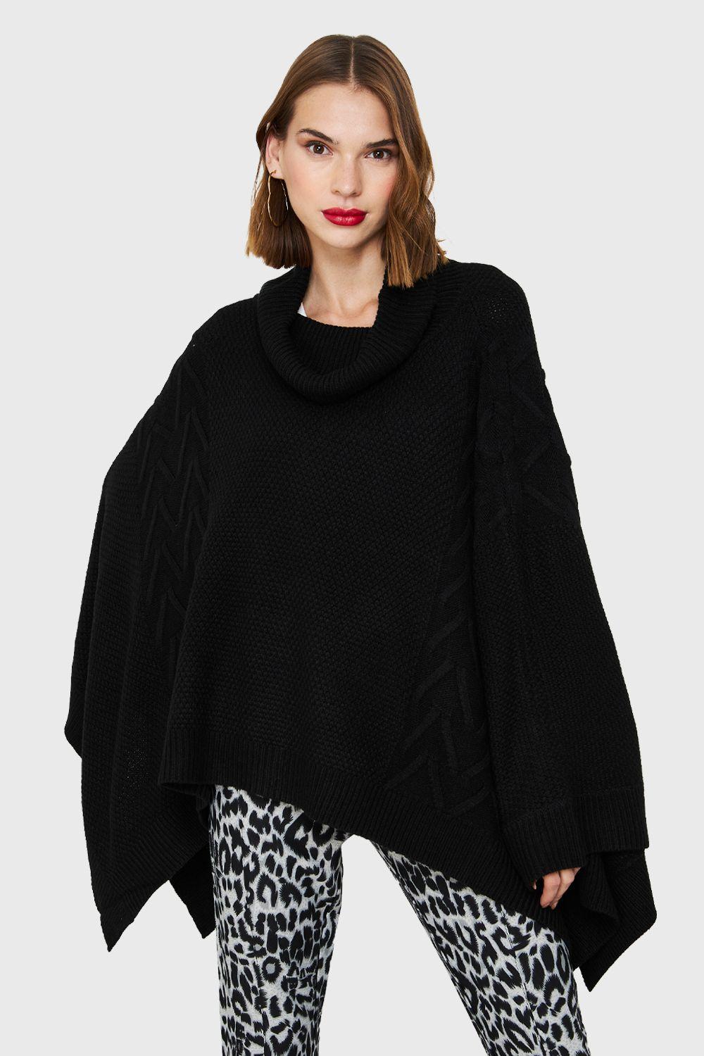Poncho Cuello Beatle Negro Nicopoly-0