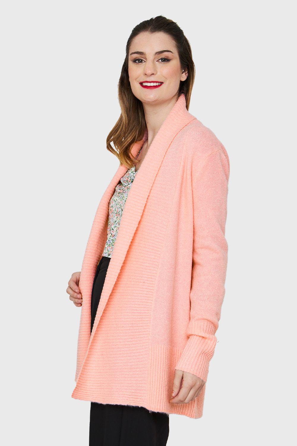 Cárdigan Básico Rosa Nicopoly-2