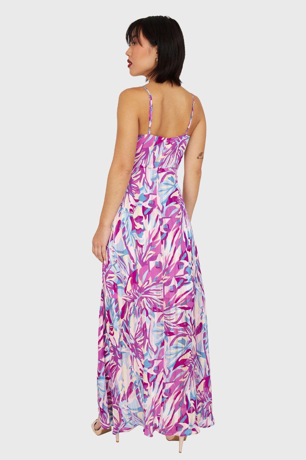 Vestido Escote V profundo Lila Nicopoly-3