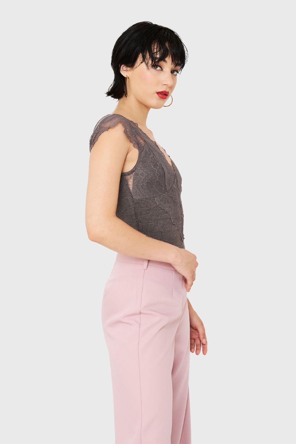 Body Canesú Encaje Gris Nicopoly-2