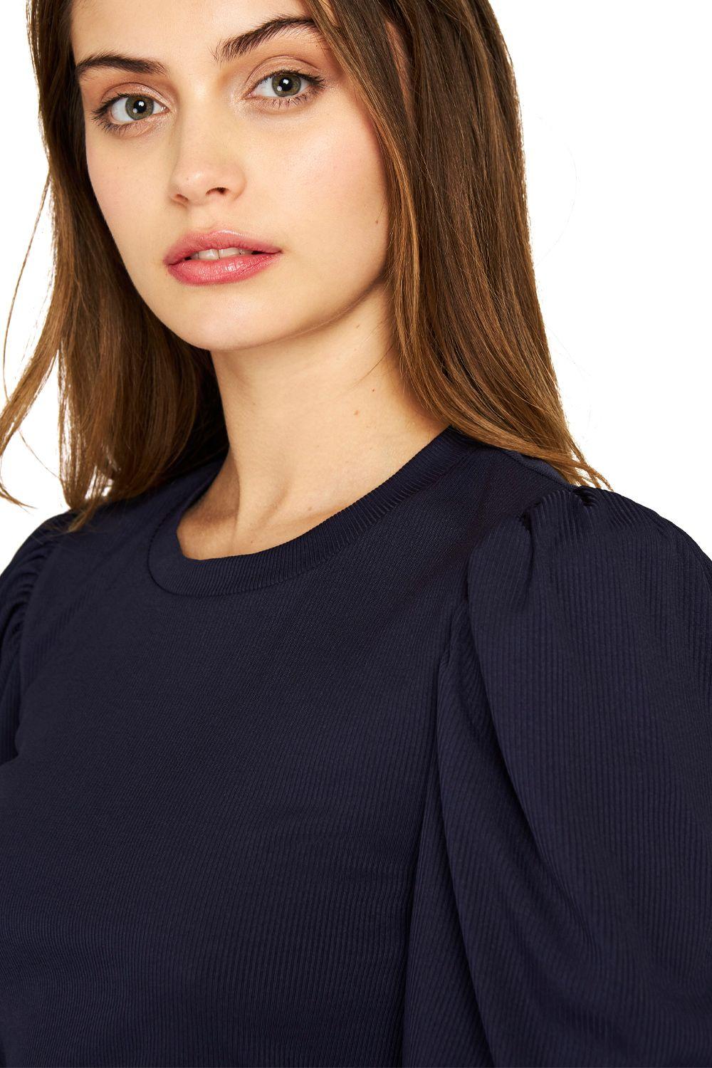 Polera Acanalada Princesa Azul Marino Nicopoly-4