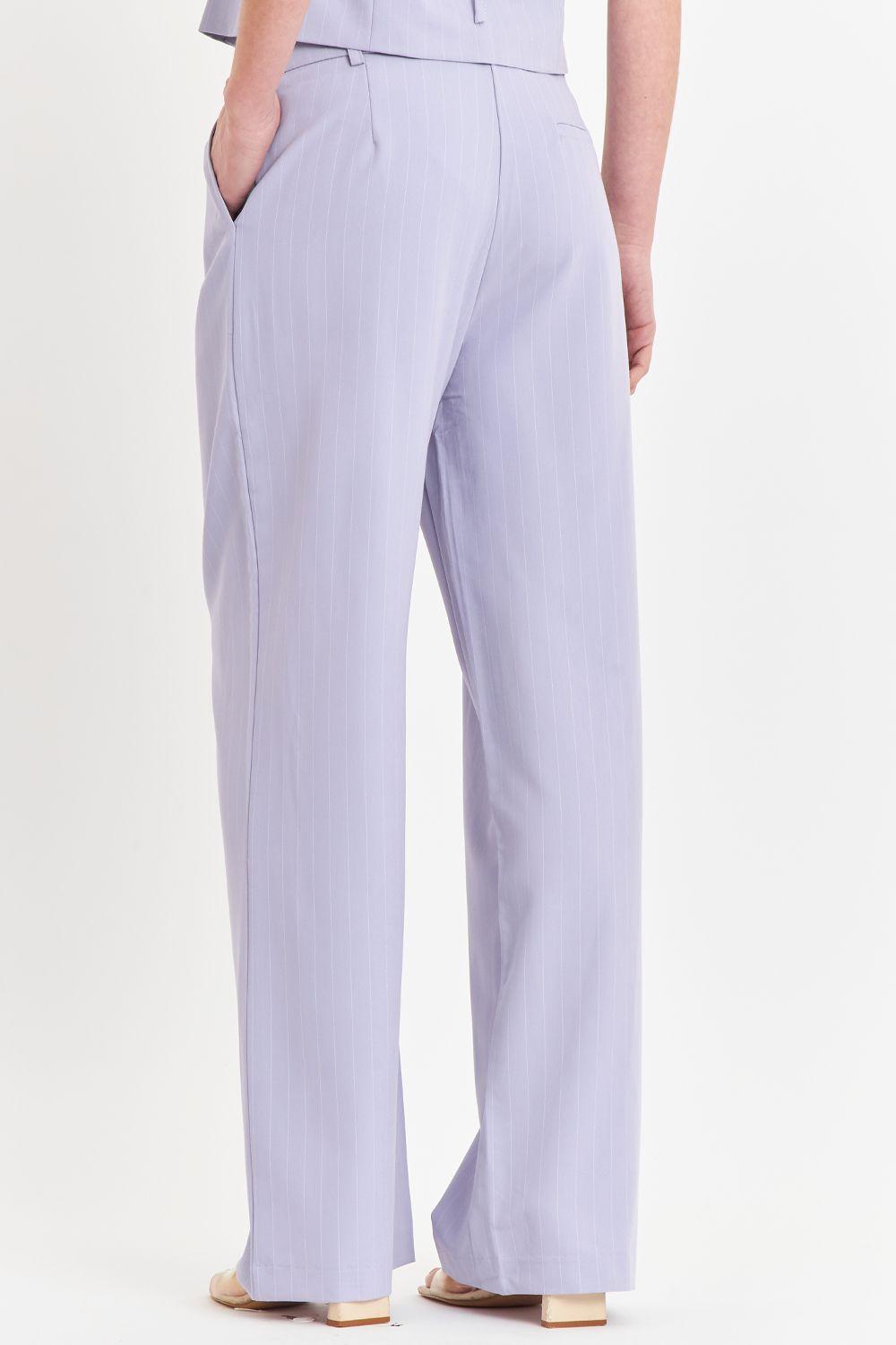 Pantalón de Pierna Recta Raya Diplomática Celeste Nicopoly-3