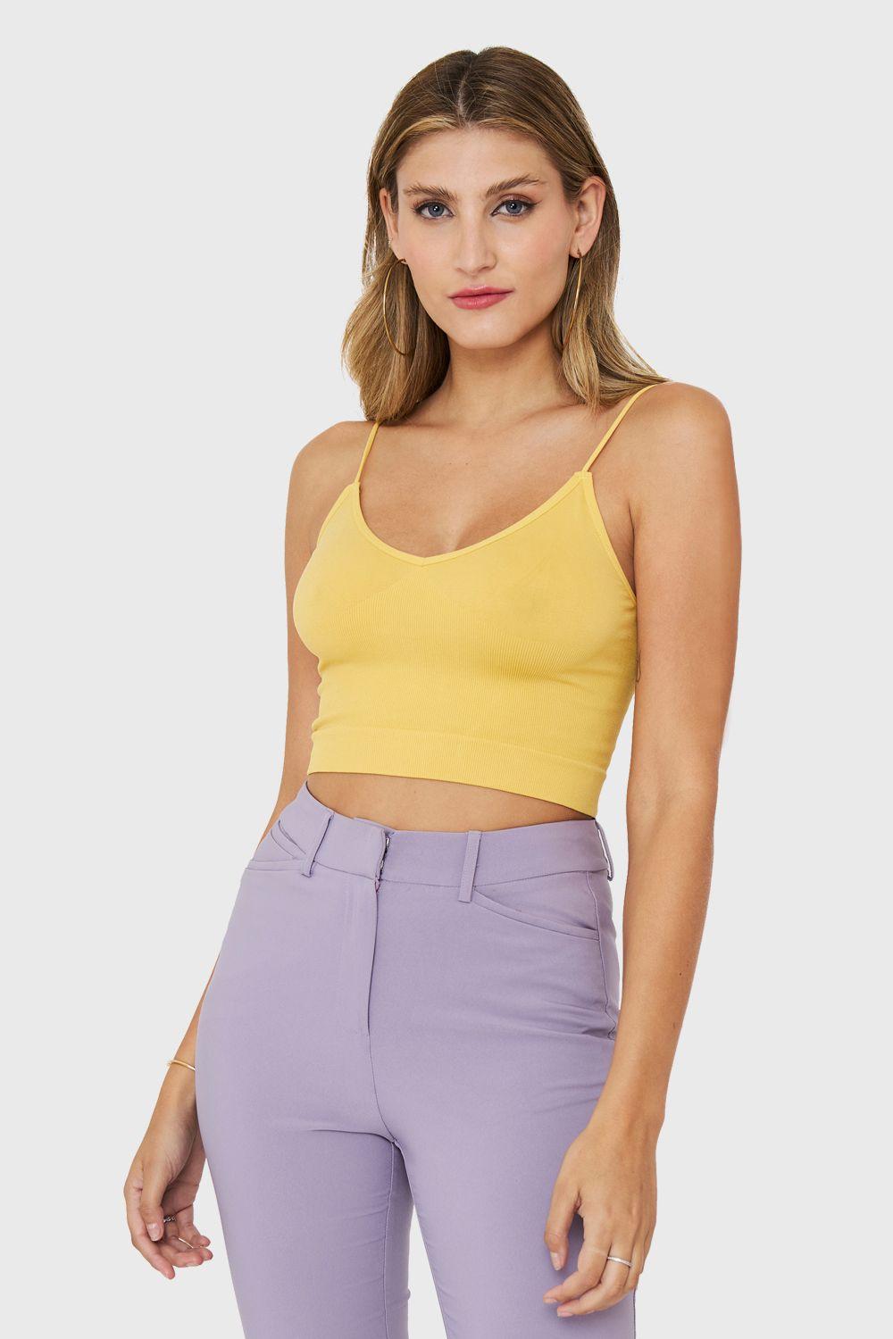 Peto Escote En V Amarillo Nicopoly-4