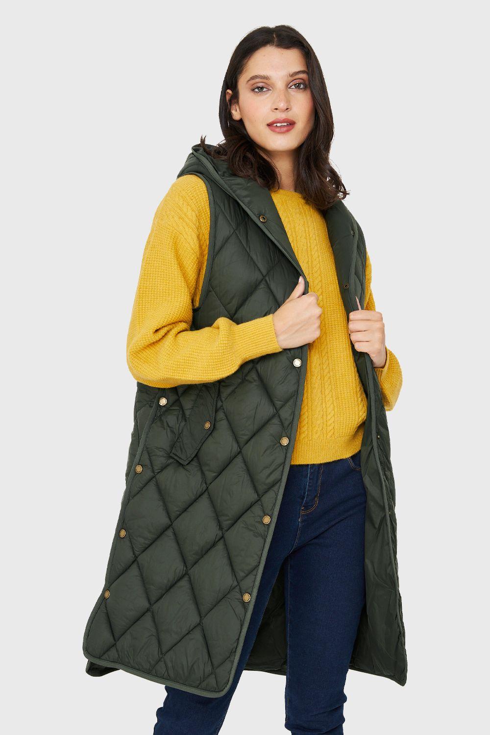 Parka Sin Mangas Quilt Oliva Nicopoly-0