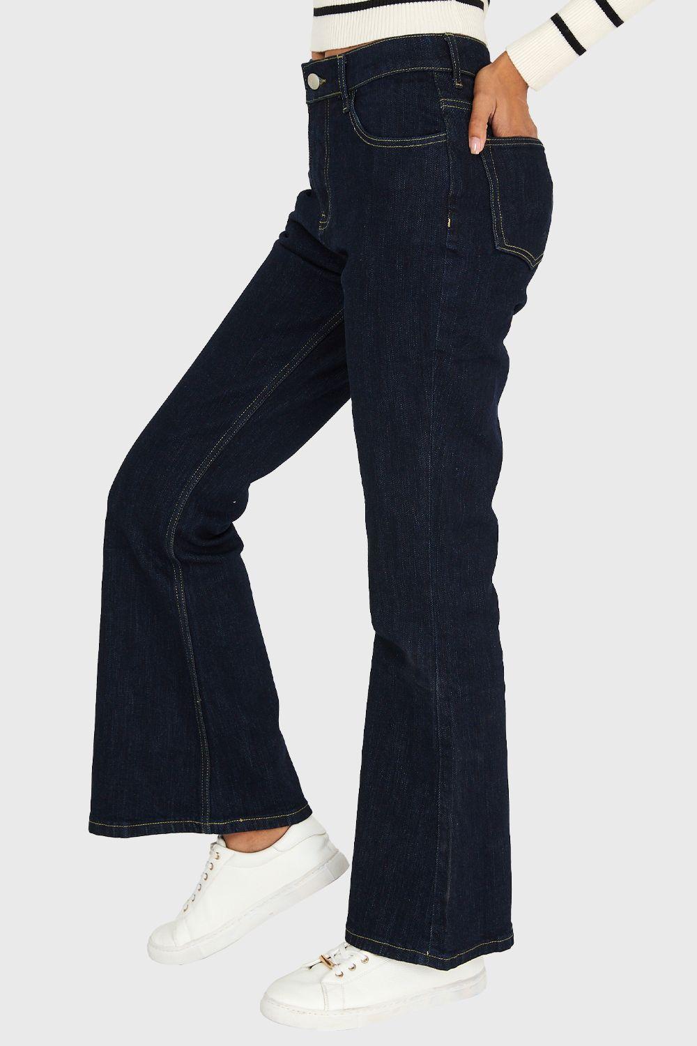 Jeans Flare Azul Marino Nicopoly-2