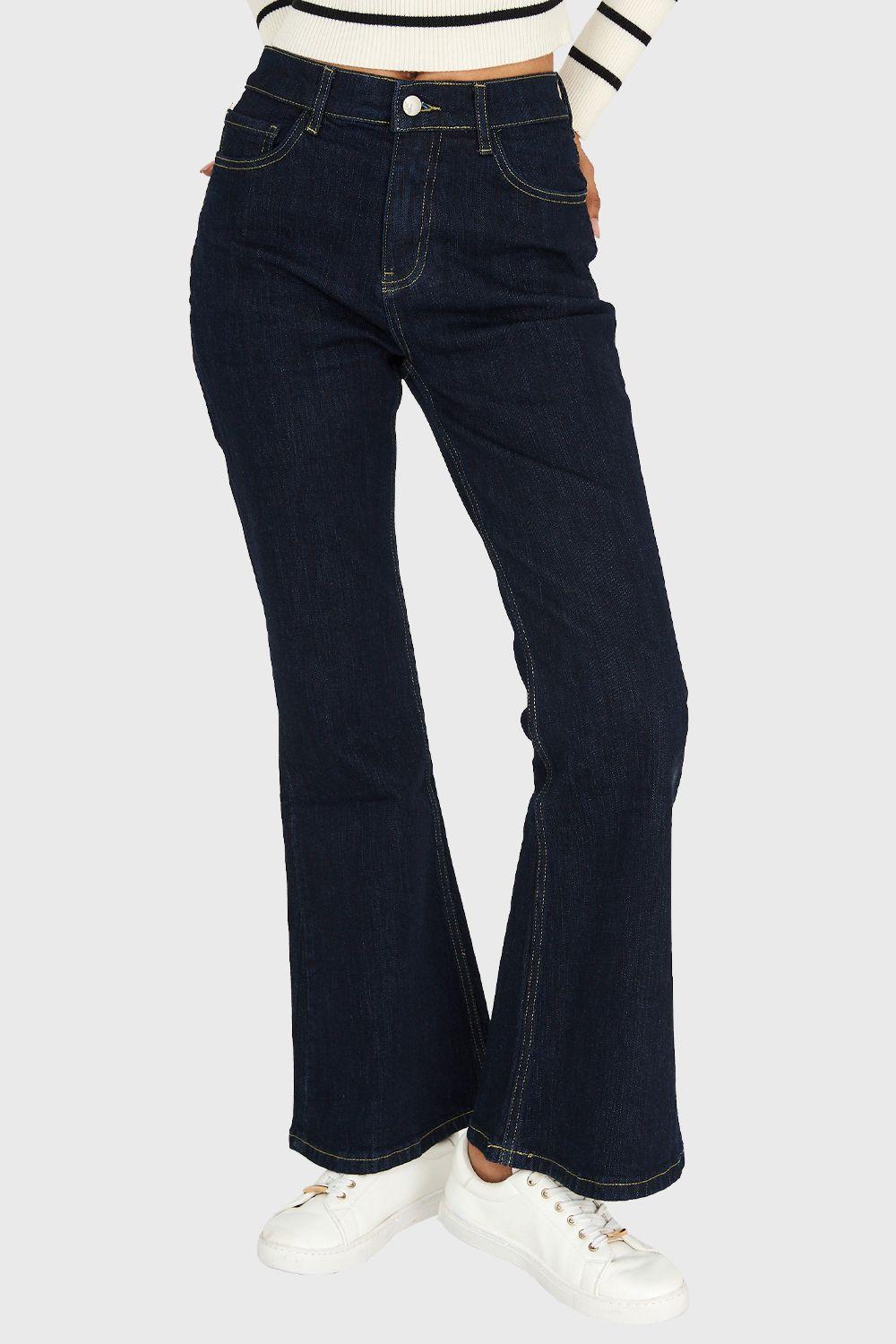 Jeans Flare Azul Marino Nicopoly-4