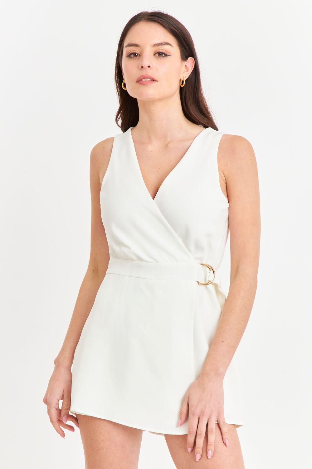 Enterito Escote Cruzado Blanco Nicopoly-4