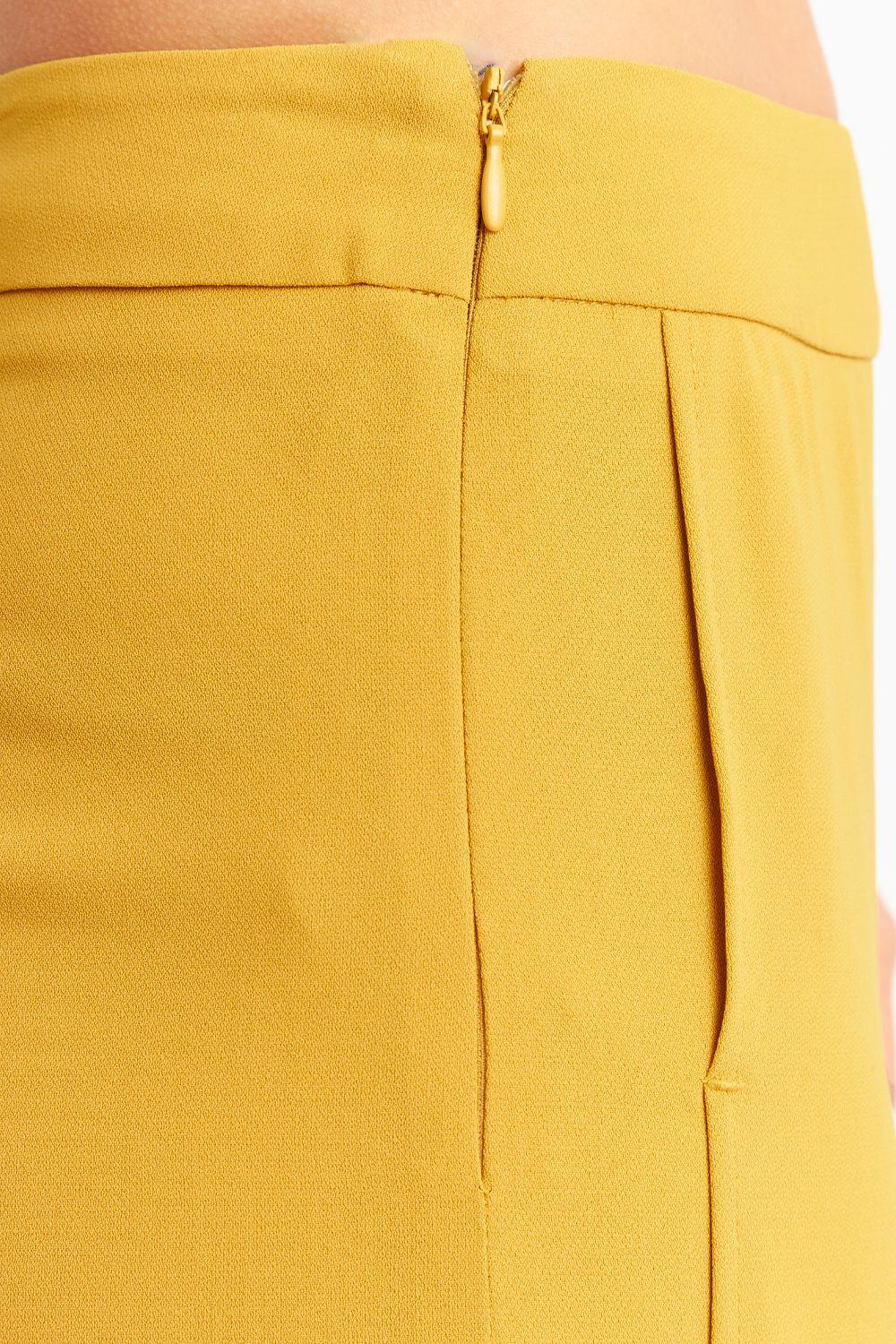 Pantalón Palazzo Tajos Mostaza Nicopoly-5