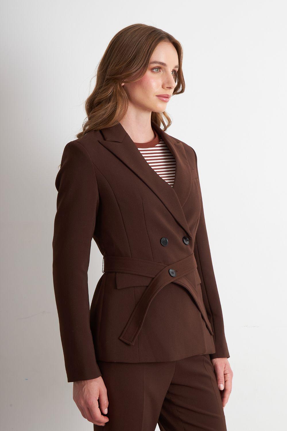 Blazer Cinturón Café Nicopoly-2