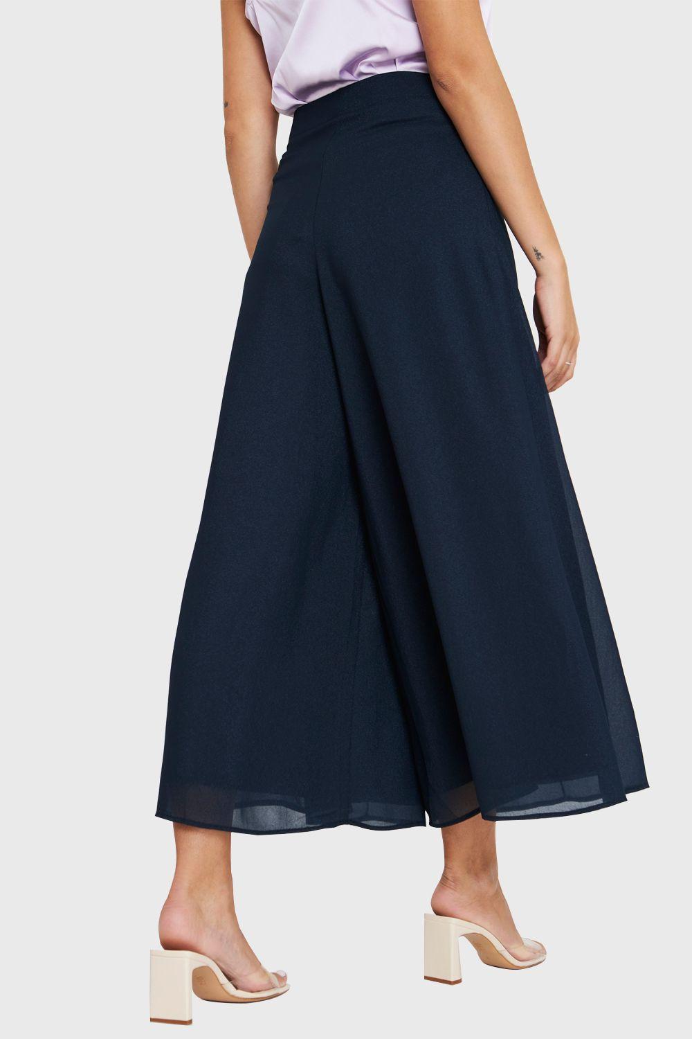Pantalón Culotte Brillos Azul Marino Nicopoly-3