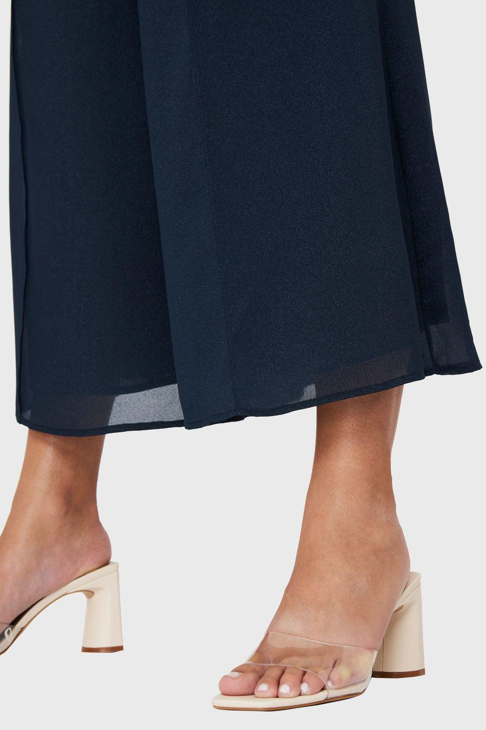 Pantalón Culotte Brillos Azul Marino Nicopoly-5