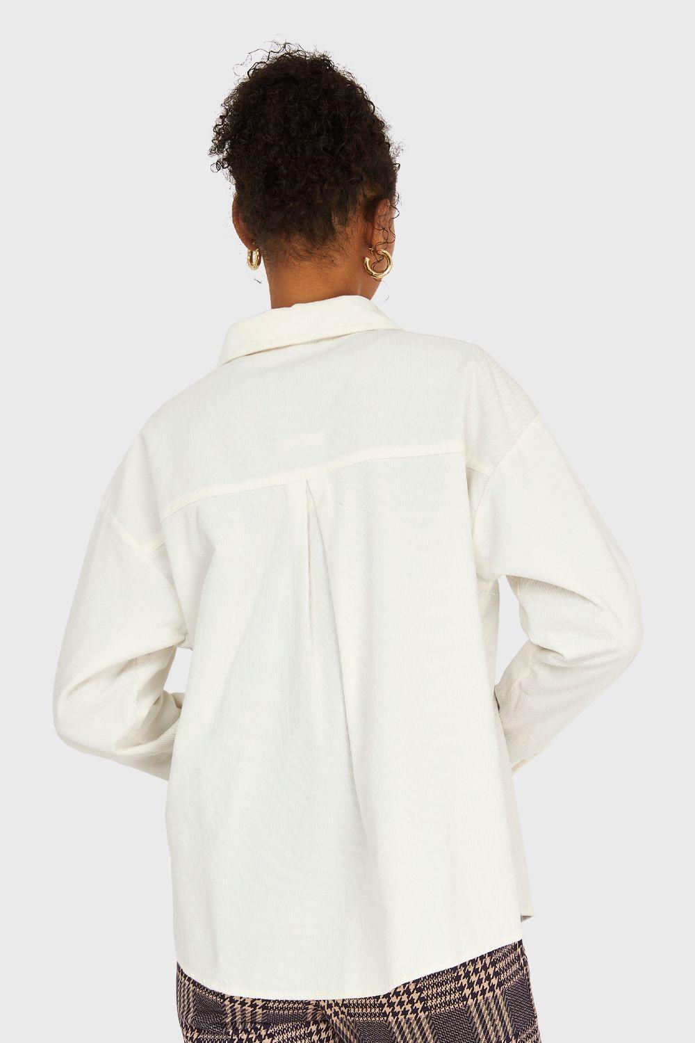 Sobrecamisa Cotelé Blanco Invierno Nicopoly-3