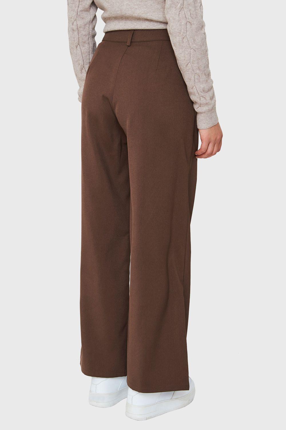 Pantalón Recto Café Nicopoly-3