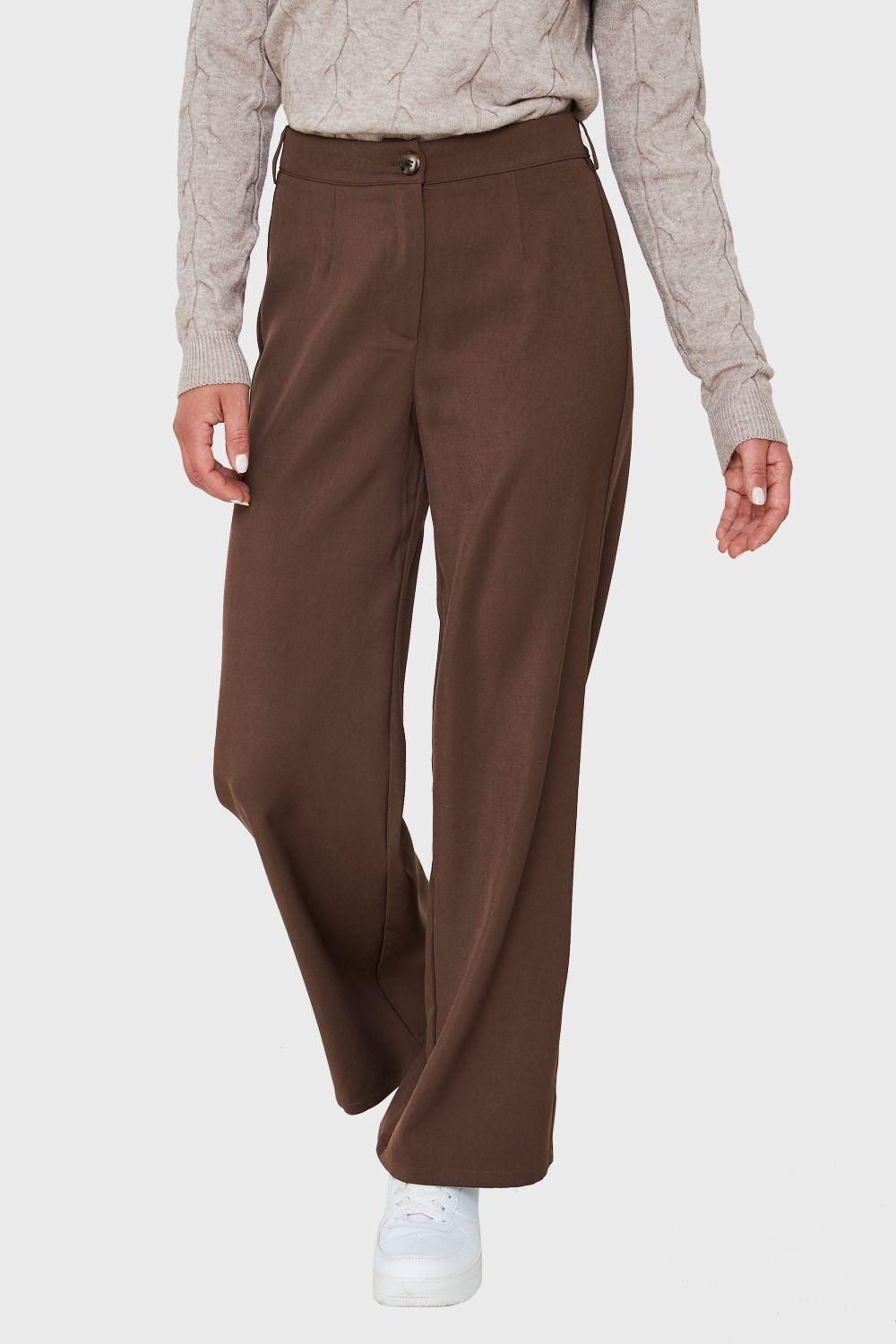 Pantalón Recto Café Nicopoly-4