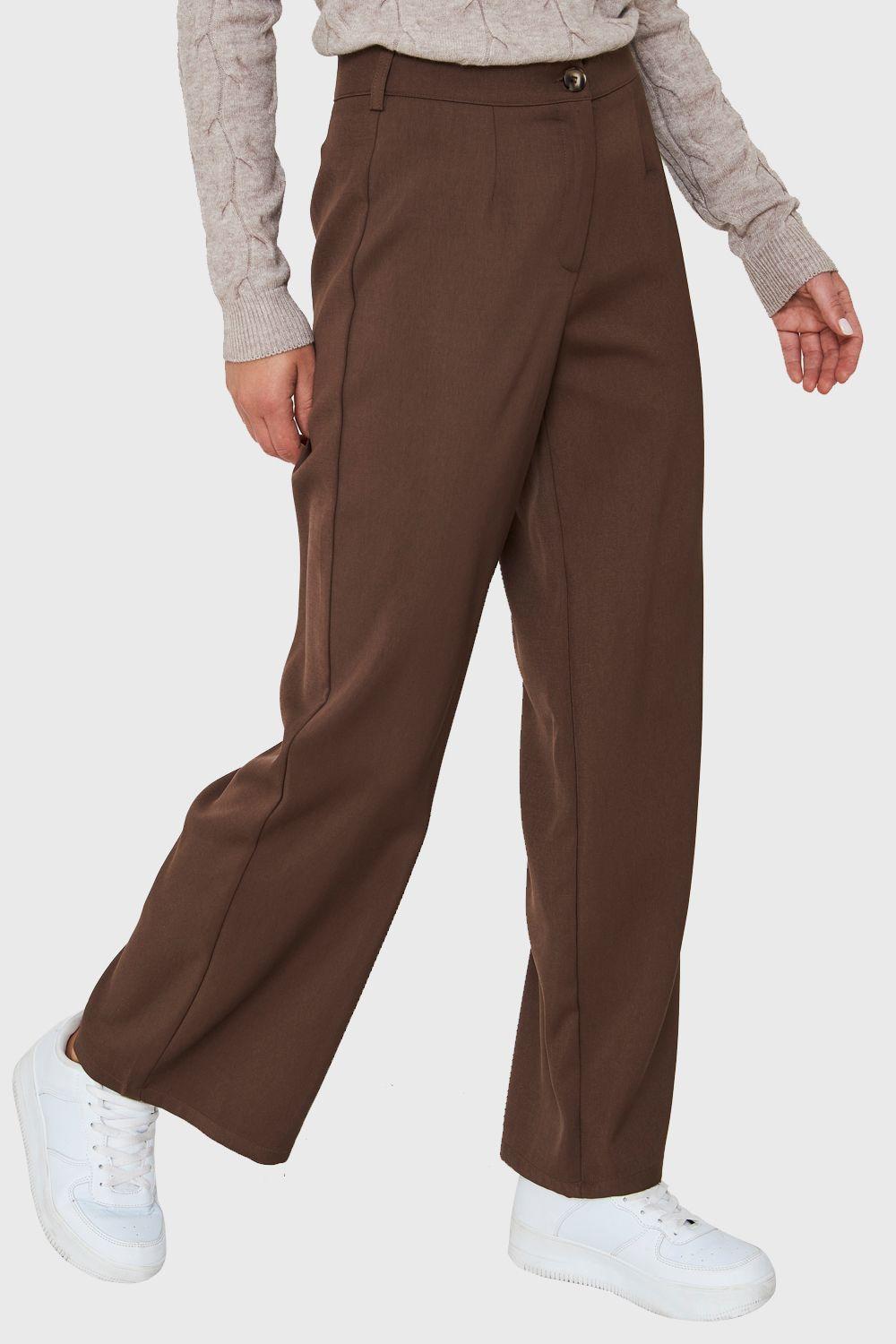 Pantalón Recto Café Nicopoly-2