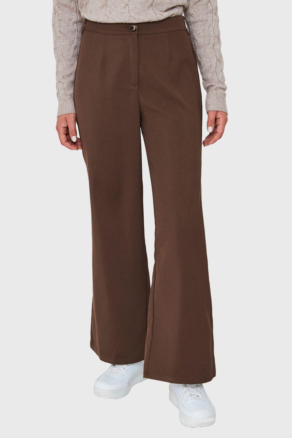 Pantalón Recto Café Nicopoly-0