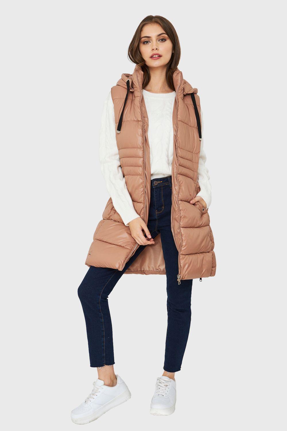 Parka Sin Mangas Khaki Nicopoly-1